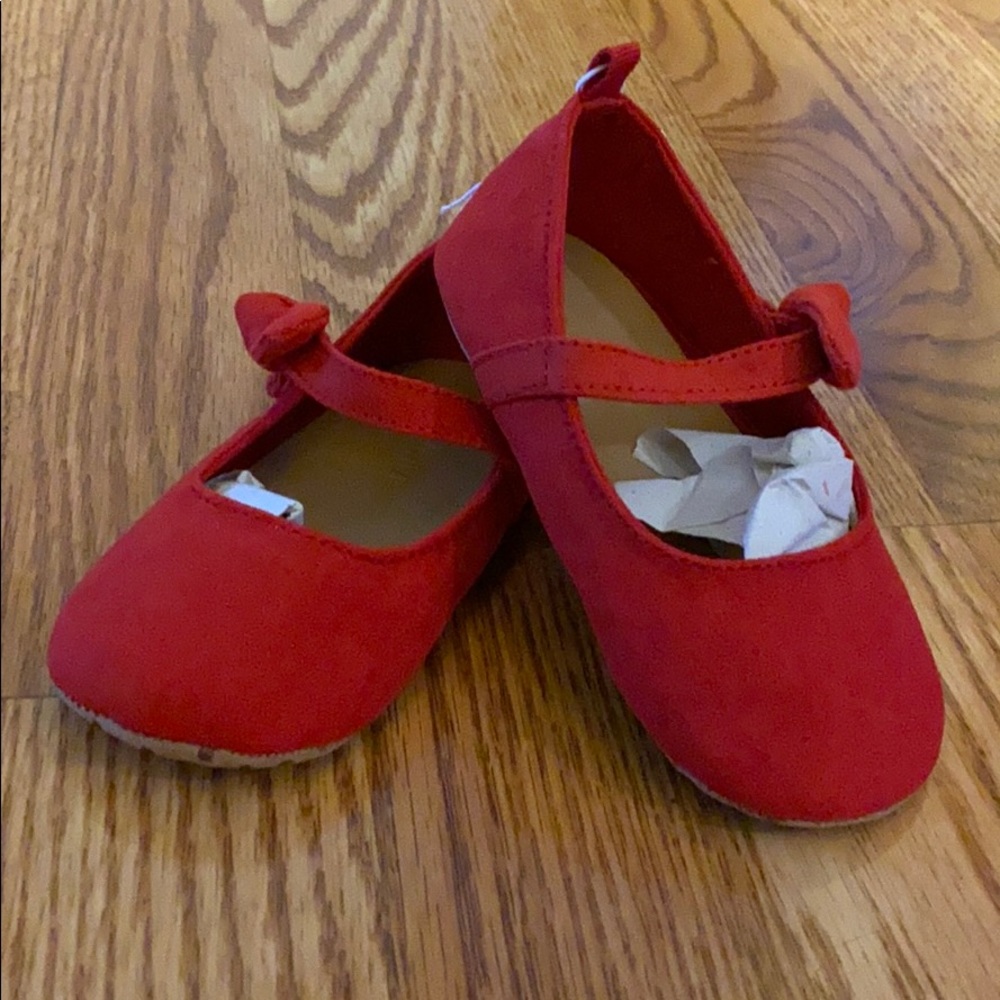 Red Slip-on Shoes Baby Girls